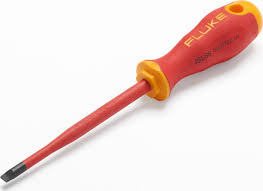 Fluke  ISLS5 insulated Slotted screwdriver 5/32X4 in, 4mm X 100mm, 1000V