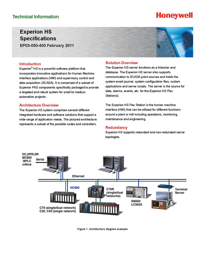 Honeywell  Experion HS 100 Scada Points Adder to Database EP-HME100